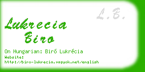 lukrecia biro business card