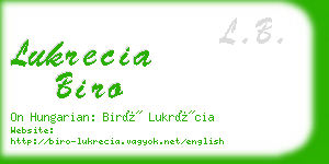 lukrecia biro business card